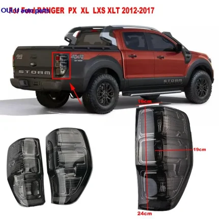 For Ford Ranger Ute PX XL XLS XLT 2012-2017 Rear tail light Rear bumper light Brake light Turn signal Fog light Auto accessories
